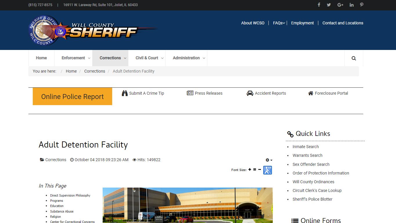 Adult Detention Facility - WC Sheriff's Office